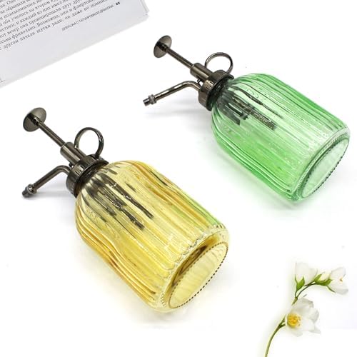 Glass Plant Mister Spray Bottle, 320ML Vintage Plant Spritzer with Top Pump Watering Can for Indoor Outdoor House Plants, Flowers (Green) - Image 6