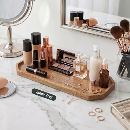 Small Wood Tray – Acacia Serving Platter Vanity Tray Mini Wooden Tray Decor - Image 5
