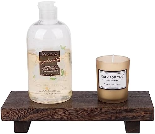 Wood Bathroom Tray Farmhouse Decor Kitchen Soap Holder 8.7"x3.6" Dark Brown - Image 7
