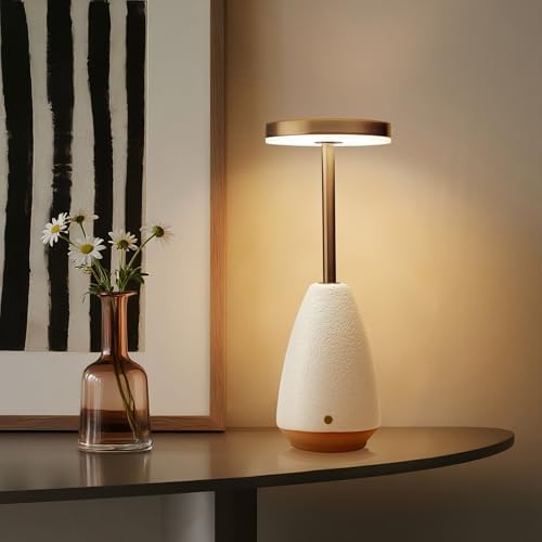 RONDURE Ceramic Cordless Rechargeable Touch Dimmable Table Lamp by RONDURE