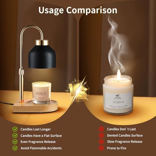 Candle Warmer Lamp with Timer, Height Adjustable Wax Melt Warmer - Image 5