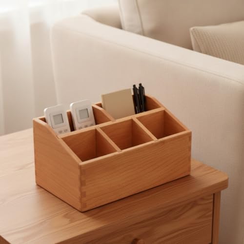 Baoblaze Open-Top Wooden Desk Organizer | Elegant, Compact, Tabletop Sorter, for Bedside Table, Reception Area, 150x120x120mm - Image 3