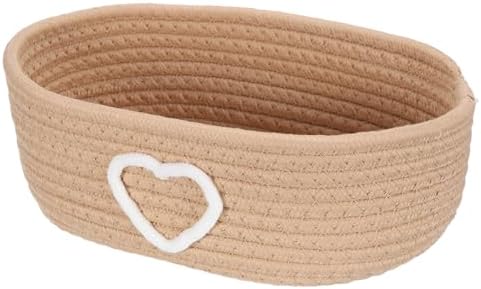 uxcell Rectangular Rope Basket 11.2x6.7x3.5inch Small Woven Baskets by uxcell
