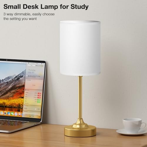 Fenmzee Gold Bedside Lamp for Bedroom - 3-Way Dimmable Touch Table Lamp - Image 3