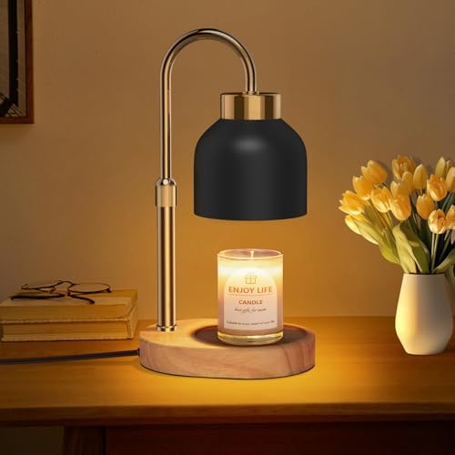 seenlast Candle Warmer Lamp with Dimmer Adjustable Height, 2/4/8H Timer,Vintage Home Decor for Scented Jar by seenlast