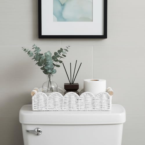 CubesLand Toilet Paper Storage Basket Organizer, Small Wicker Decor Basket - Image 2