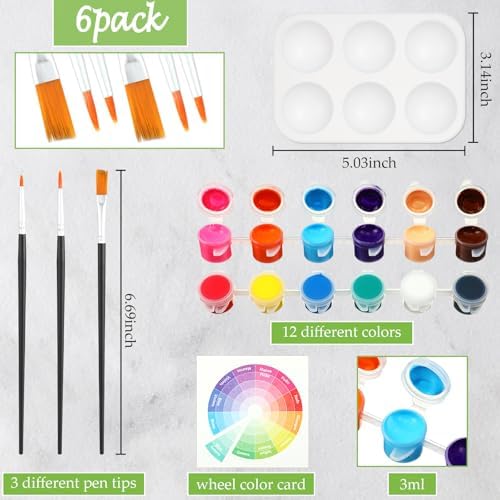 Dinifee 6 Pack Pre Drawn Canvas for Painting Pre Printed Canvas Kit 8 x 10 Inch Stretched Cotton Paint and Sip Set for Adults Couple Party Graduation Summer Date Night(Plants Flowers) - Image 4