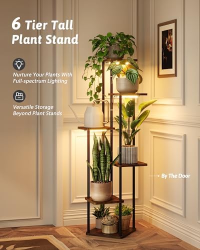 GENTINGBRO Plant Stand Indoor with Grow Lights Corner Plant Stand - Image 5