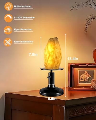 Lightdot Table Lamp for Bedroom Mid Century Modern Black Small Desk Lamp - Image 3