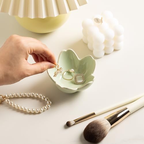 Flower Ring Holder Dish, Ceramic Jewelry Tray, Small Trinket Dish - Image 6