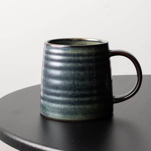 15.5oz Large Heavyweight Ceramic Mug, Reactive (Dark Green) - Image 6