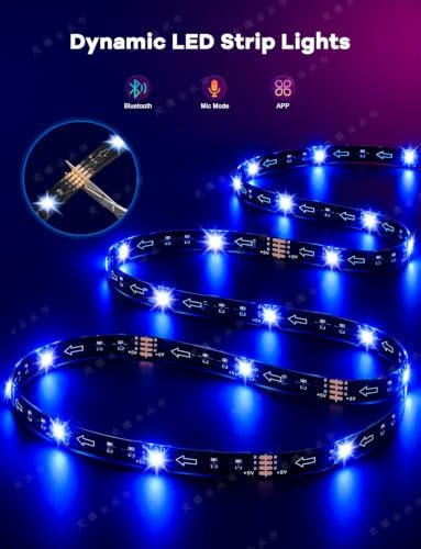 MATICOD LED Lights for TV, 13.1ft TV Lights for 45-60in, Music Sync Color Changing Tv Backlight with Bluetooth Smart App Remote Control, USB Powered RGB 5050 RGB Strip Light for Xmas Decor - Image 5