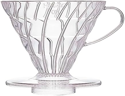 HARIO V60 Plastic Coffee Dripper, Size 02, Clear by Hario