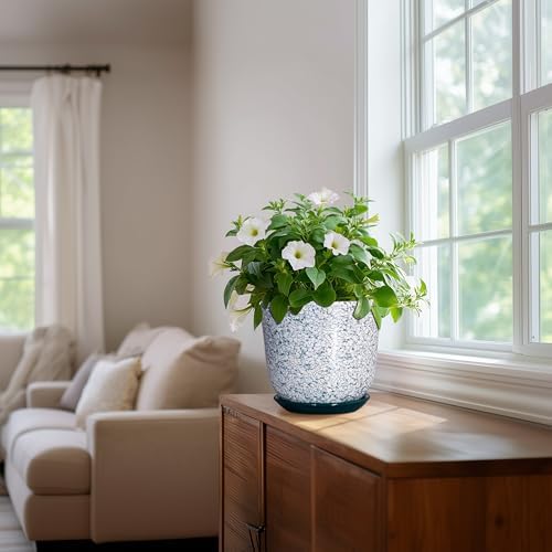Ceramic Pots for Plants, 8 Inch Plant Pot for Indoor, Green - Image 6