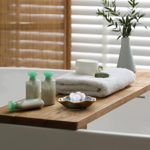 Teenyyou 8 Pcs Ceramic Jewelry Dish Bulk Small Trinket Tray, Dark Green - Image 3