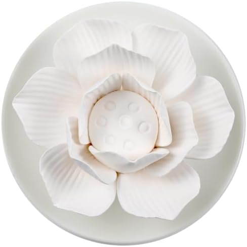 Passive Diffuser for Essential Oil-Ceramic Diffuser (White Lotus) by oumeiben