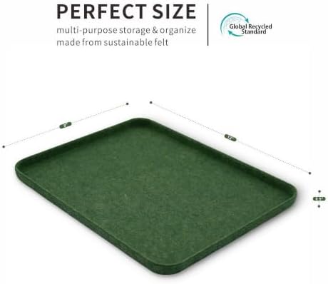 Welaxy Forest Green Felt Tray Lid for Desk Drawer Organizer Bin Minimalist - Image 4