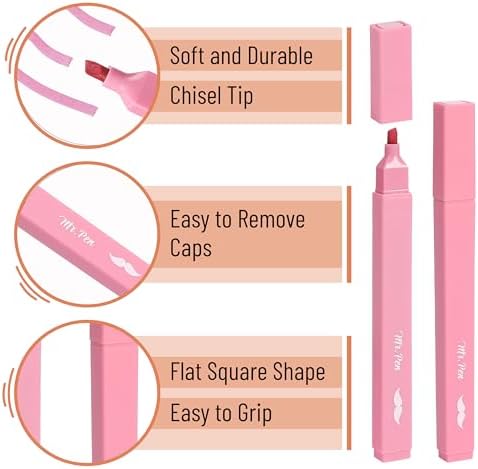 Mr. Pen- Aesthetic Highlighters No Bleed, 8 Pack, Assorted Colors | Chisel Tip, Cute Highlighters Assorted Colors for Journaling, Highlighting, Underlining, Fast Dry, Back to School Supplies - Image 3