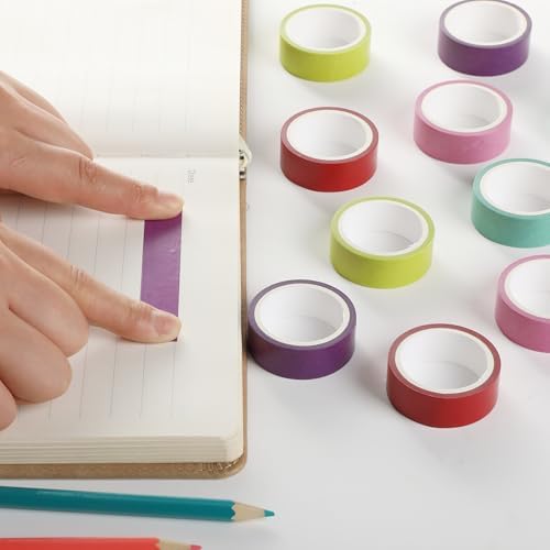 Mr. Pen- Washi Tape Set, 10 Rolls, 5 Yards/Roll, Washi Tape for Scrapbook - Image 7