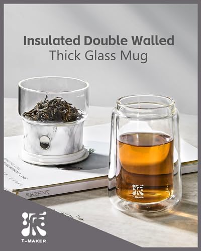 ZENS Modern One Touch Tea Maker, Glass Tea Infuser Pot for Loose Leaf Tea - Image 4