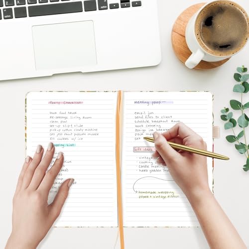 &And Per Se Lined Hardcover Notebook – A5 5.7"x8" College Ruled, 160 Pages, 100gsm Thick Paper – Aesthetic Journal for Women, Gift-Ready Planner, Everyday Writing Notebook (Wild Flowers) - Image 6