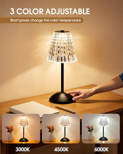 Nusogon 4 Pack Rechargeable Cordless Table Lamp, Touch Control Desk Lamp - Image 4