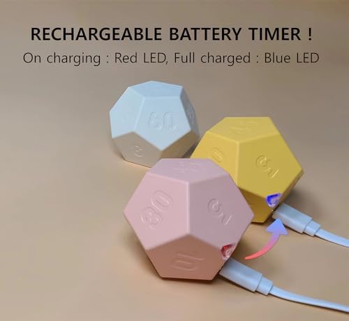 Cube Pomodoro Timer - Flip to Start Countdown, Rechargeable Mini Productivity Timer for Study, Office, 11 Preset Times, Silent/Vibration, Time Management Tool for Kids & ADHD (White) - Image 5