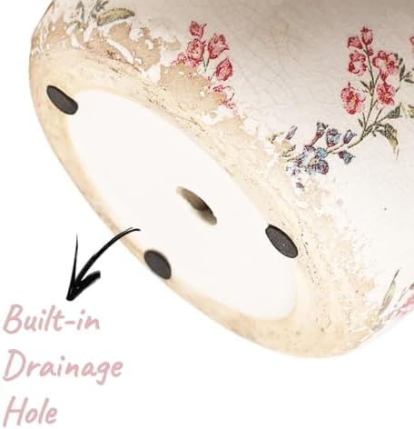 French Country Ceramic Plant Pot with Decorative Saucer, Plant Lover Gifts - Image 5
