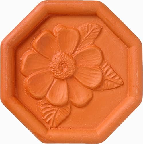 JBK Pottery Ceramic Clay Diffuser – Passive Aromatherapy Oil Diffuser for Essential Oils, Great Home Decor, Car & Office Desk, Patio Warmer, Travel Size Gift, Small Mini Terracotta (Daisy Flower) by JBKPottery