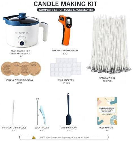 KQU Electric Wax Melting Pot with Non-Touch Thermometer(Without Battery) - Image 2