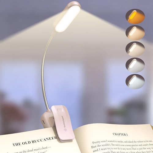 Glocusent 20 LED Reading Lights for Books in Bed, Eye Caring Reading Light by GLOCUSENT