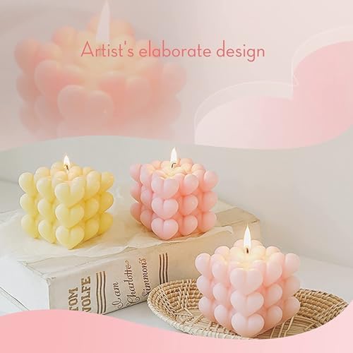 Bubble Candle Molds - Silicone Mold for Candles Making, DIY 3D Moulds for Soy Wax, Beeswax, Scented Candle, Valentine's Day Gifts (Heart Bubble) - Image 4