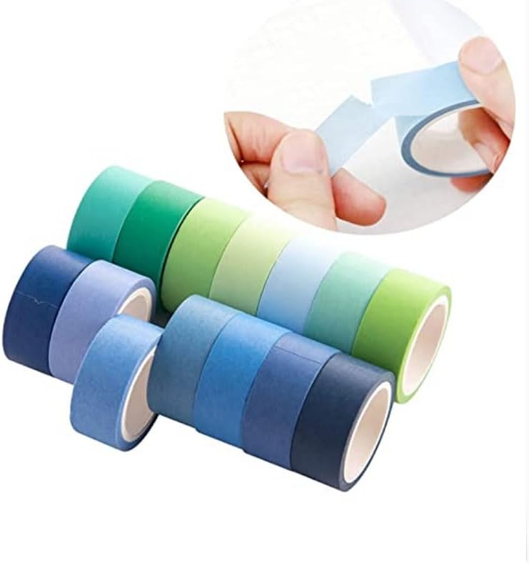 emmoolife 60 Rolls Washi Tape Set 15mm Wide Rainbow Colored Painters Masking Tape Supplies Writable Cute Colorful Decorative Craft Tape for Scrapbook DIY, Planner, Arts, Labeling and Color-Coding - Image 7