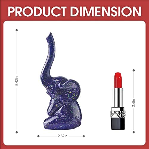 PUDDING CABIN Purple Elephant Ring Holder Cute Ring Organizer Stand Display, Unique Elephant Gift for Women Mom Mother's Day Birthday Engagement Bridesmaid Christmas Gift - Image 5