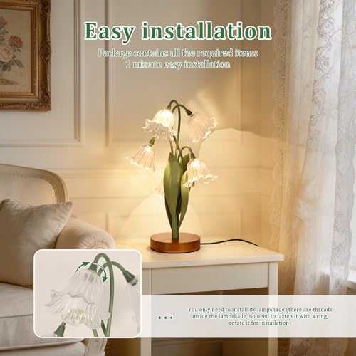 Flower Table Lamp for Bedroom, LED Cute Reading Light - Image 6