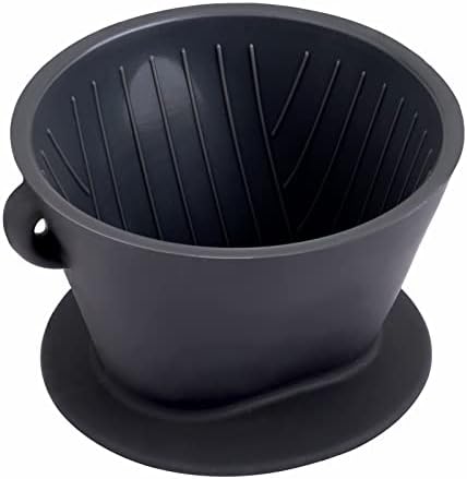Segarty Silicone Pour Over Coffee Dripper, Black Collapsible Coffee Maker Single Cup with Storage Pouch, Camping Pourover Coffee Slow Brewer for Travel, Backpacking by Segarty