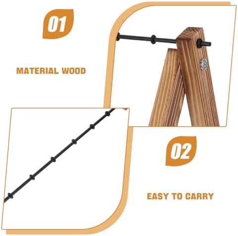 LALAFINA Wood Vase Stand with 3 Vases, Solid Wooden Propagation Holder - Image 3
