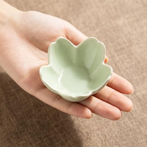 Floral Ceramic Jewelry Tray, 3.5" Ring Holder Trinket Bowl - Image 4