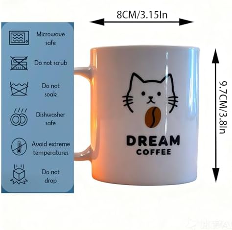 Mug Set of 2 Cute Cat and Dog Ceramic Mug Set Pet Lover Cup Set Novelty Animal Tea Cups - Gift for Pet Lovers,Cat Mom & Dog Dad,Animal Owner - Image 6