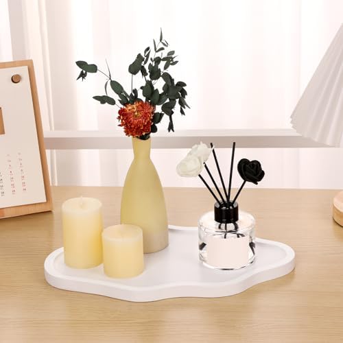 Small Decorative Tray Wood Decorative Serving Tray for Candles Perfume, Cloud Wooden Jewelry Tray Trinket Dish, Wooden Trays for Coffee Table Home Decor - Image 4