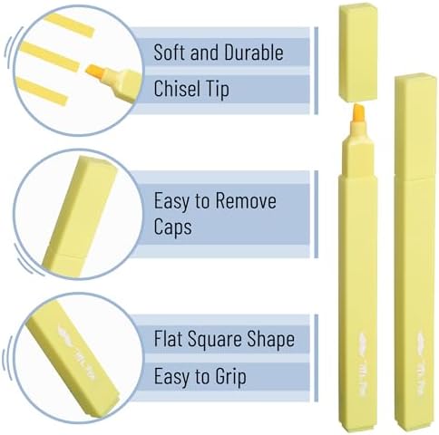 Mr. Pen- Aesthetic Highlighters No Bleed, 8 Pack, Assorted Colors | Chisel Tip, Cute Highlighters Assorted Colors for Journaling, Highlighting, Underlining, Fast Dry, Back to School Supplies - Image 4