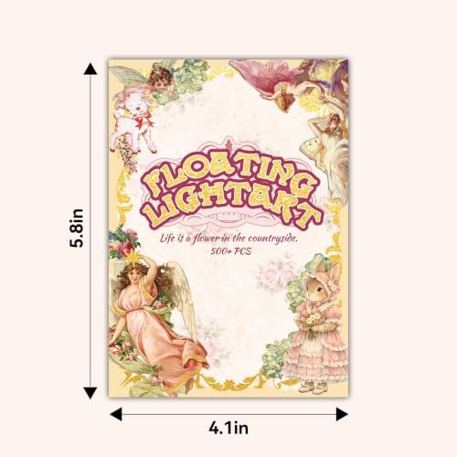 Cottagecore Vintage Floral Sticker Book 30 Sheets 500pcs Scrapbook Ephemera - Image 4