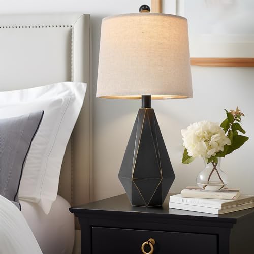 PoKat 20.25'' Table Lamps Set of 2, Bedside Lamp for nightstand, Small Farmhouse Lamps for Bedroom, Black Bedroom Lamps for Living Room, Nursery, Black, Suitable for Small Place - Image 6