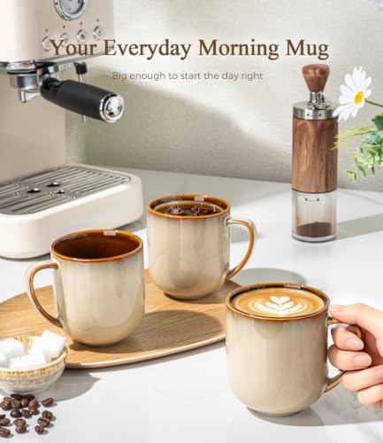 LERATIO Ceramic Coffee Mugs Set of 6,12oz Handmade Coffee Mugs Set - Image 4