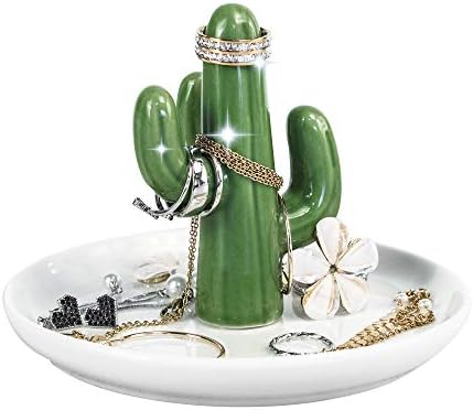 OSOPOLA Ceramic Cactus Jewelry Tray Ring Holder Dish Key Tray by OSOPOLA