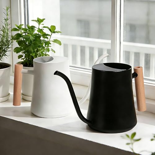 Small Watering Can Indoor Plants Metal Watering Cans 1L/34oz (White) - Image 6