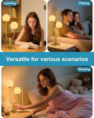 Lightdot Globe Gold Table Lamp for Bedroom Dimmable Gift G9 Bulbs Included - Image 3