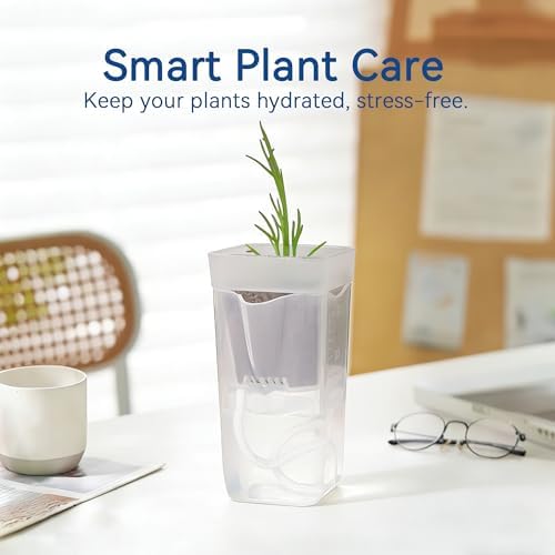 16 Pack 2.5" Medium Self Watering Pots for Indoor Plants, Small Clear Plastic Planters,Self Watering Planters Garden Flower Pots for African Violet, Hoya, Seedlings, Cuttings &Semi-Hydro - Image 5