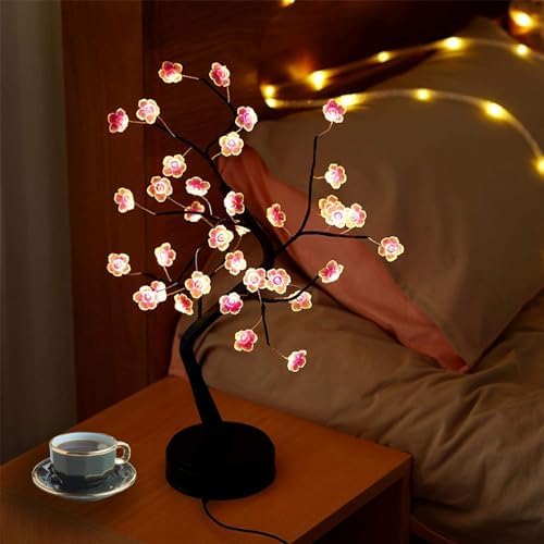 OURBAOFU 20'' 36 LED Cherry Blossom Sparkly Fairy Spirit Tree Lights - Image 3