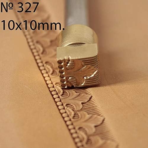 DandS ltd Leather Stamp Tool, Border Pattern, Professional Steel Craft Tool for Leatherworking, Embossing, Carving & Stamping Leather Projects, Belts & DIY Projects Compatible with Mallet #327